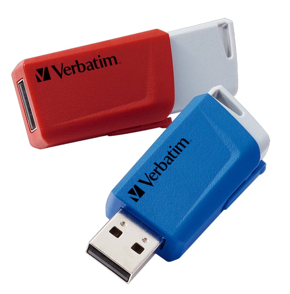 Due chiavette USB Store 'n' Click 32GB Rosso e Blu - Verbatim IC-49308