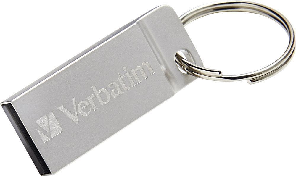 Mini memoria USB 64GB con portachiavi Silver - Verbatim IC-98750