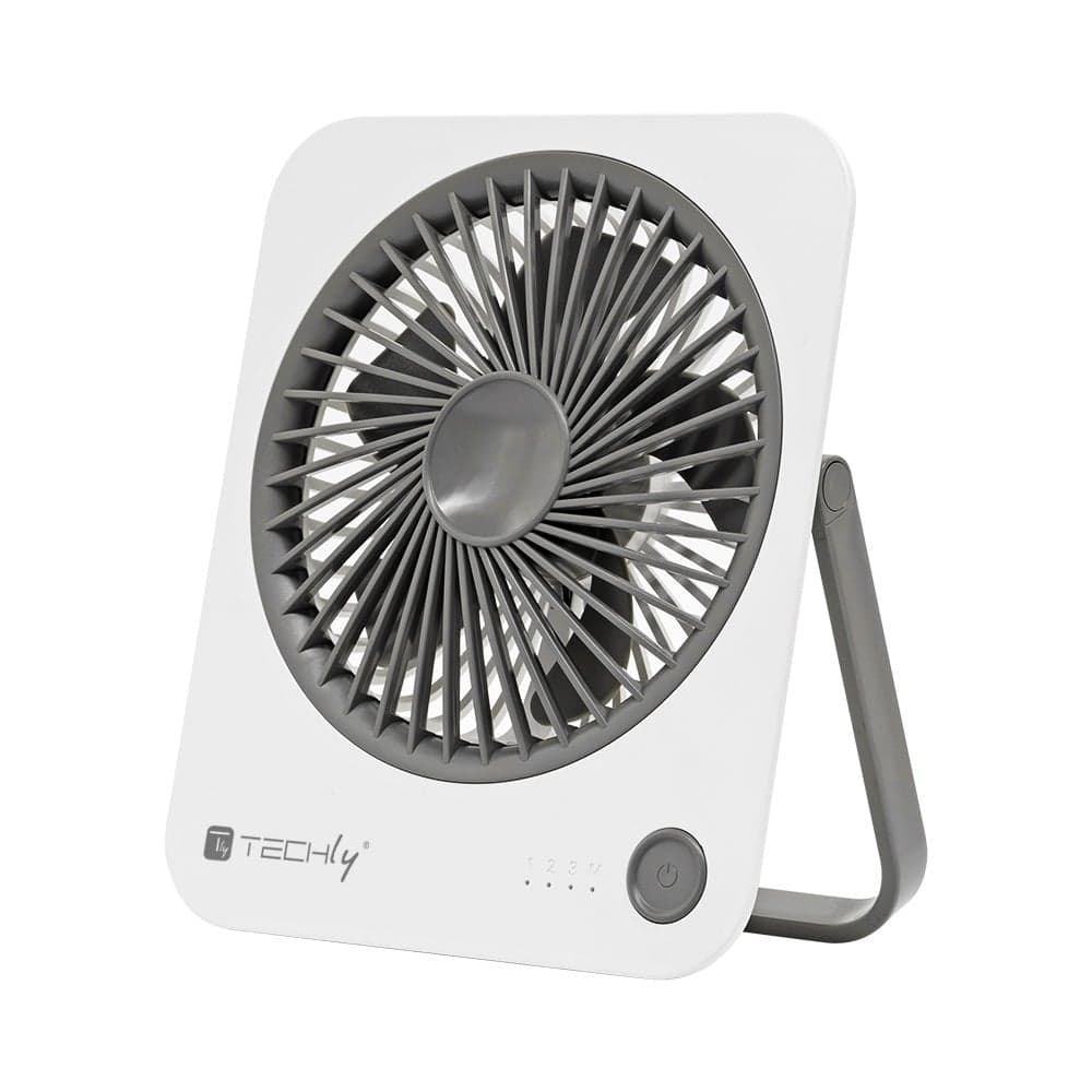 Ventilatore da Scrivania Ultra Sottile Pieghevole Portatile 4 Velocità - Techly IC-FAN-DSK1WG