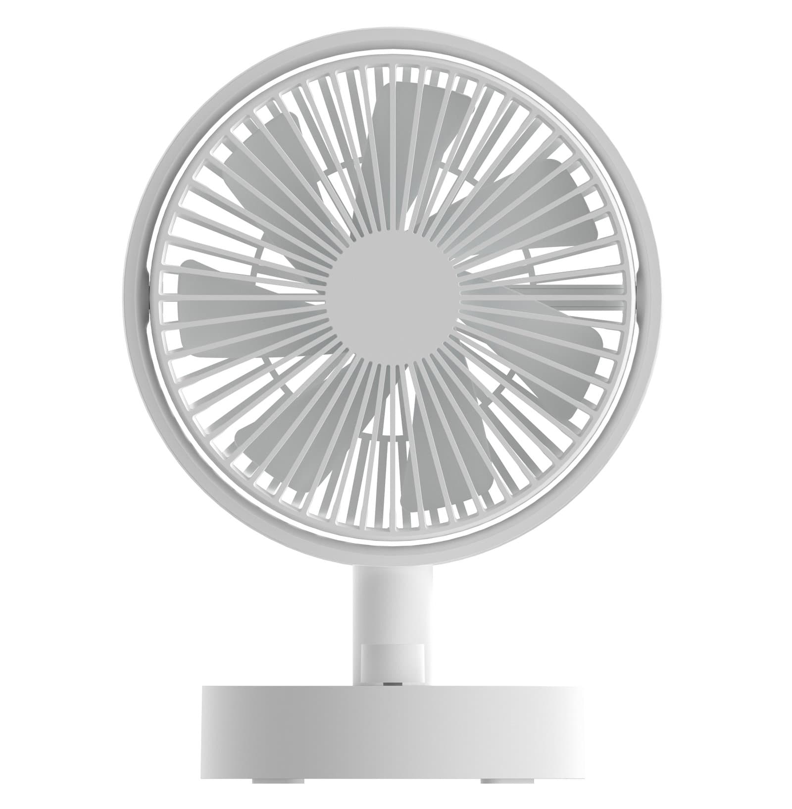 Mini ventilatore rotante da tavolo 10 velocità ricarica USB - Techly IC-FAN-DSK2W