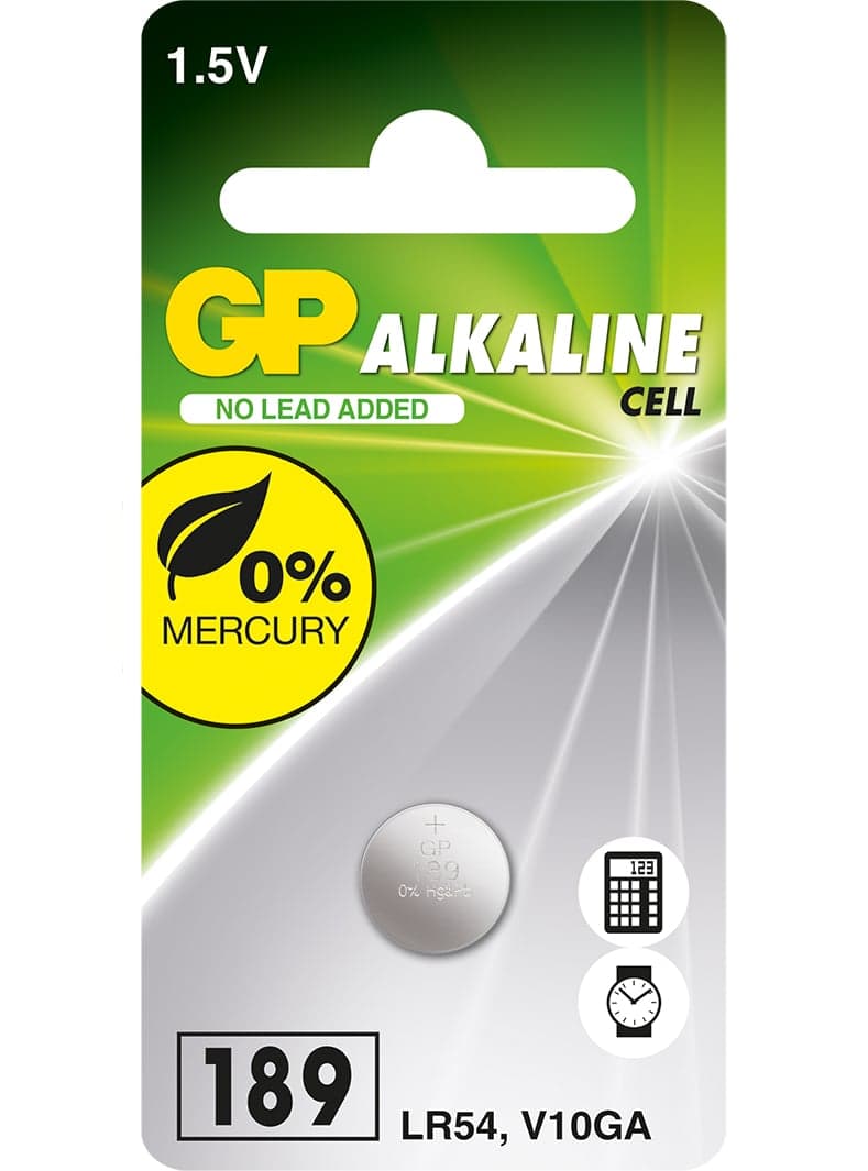 Batteria a Bottone LR54 1,5V Blister 1 Pezzo - GP Batteries IC-GP102004