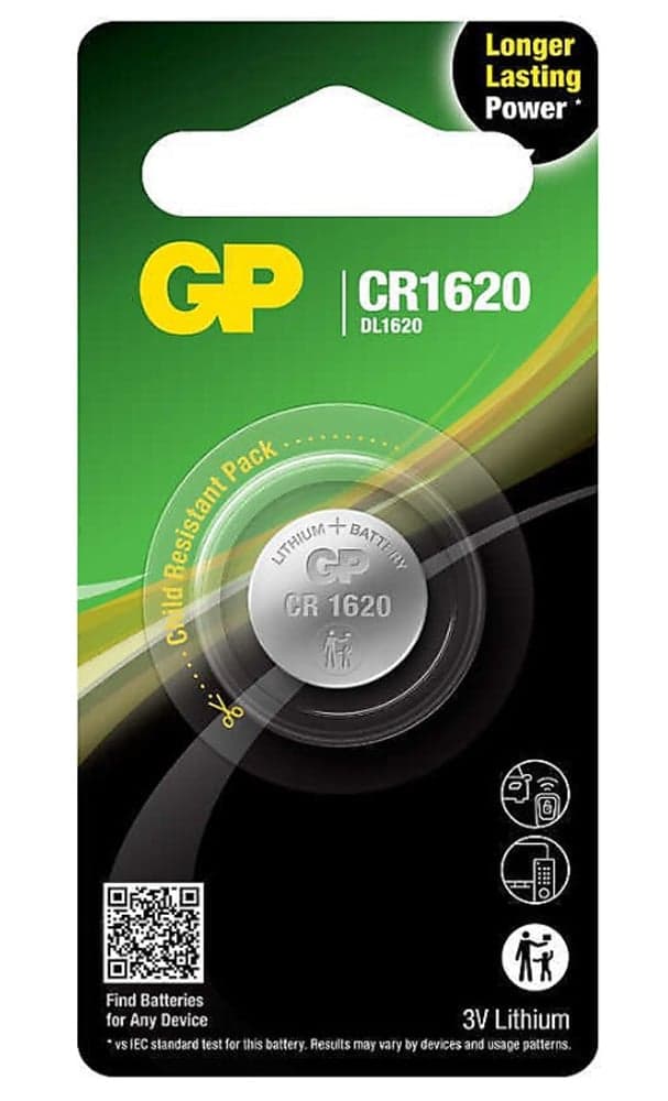 Blister 1 Batteria Litio a Bottone CR1620 - GP Batteries IC-GP103122