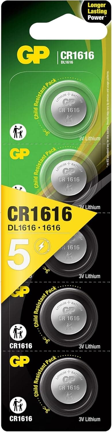 Blister 5 Batterie Litio a Bottone CR1616 - GP Batteries IC-GP103135