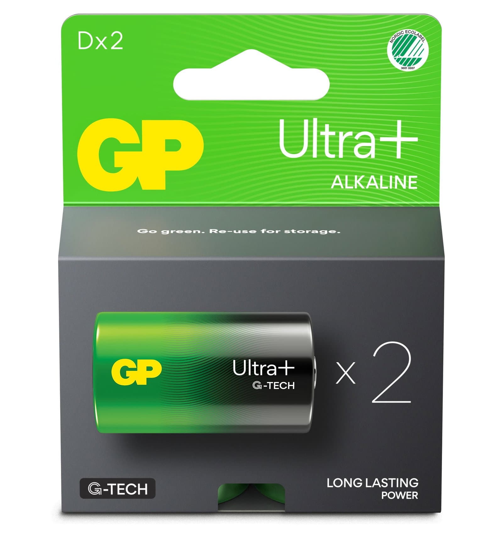 Blister 2 batterie torcia D GP Ultra Plus - GP Batteries IC-GP151421