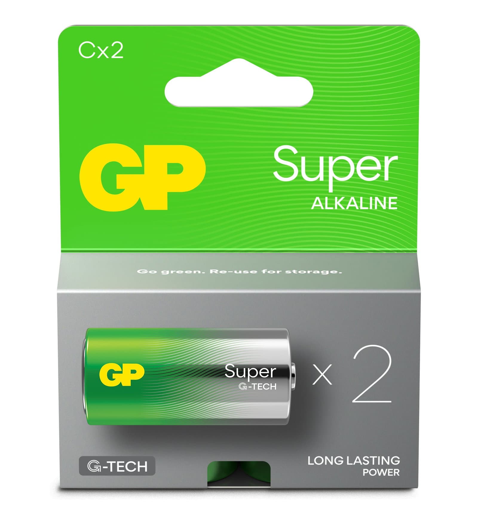 Confezione 2 Batterie GP Super Alcalina Mezza Torcia C 14A/LR14 - GP Batteries IC-GP151424