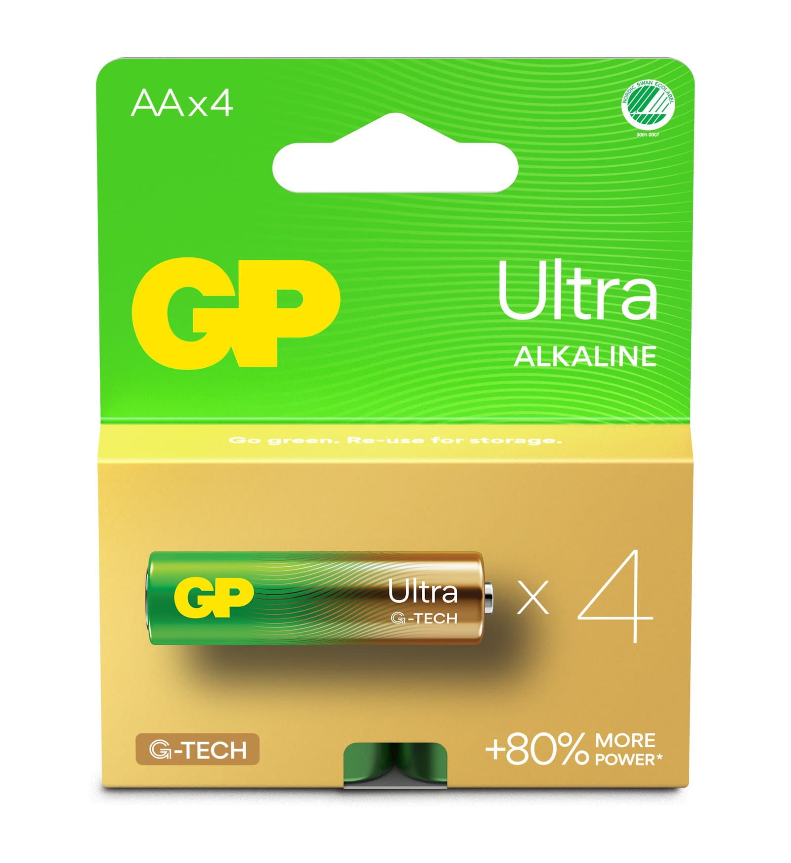 Confezione 4 Batterie GP Ultra Alcaline Stilo AA 15AU/LR6 - GP Batteries IC-GP151430