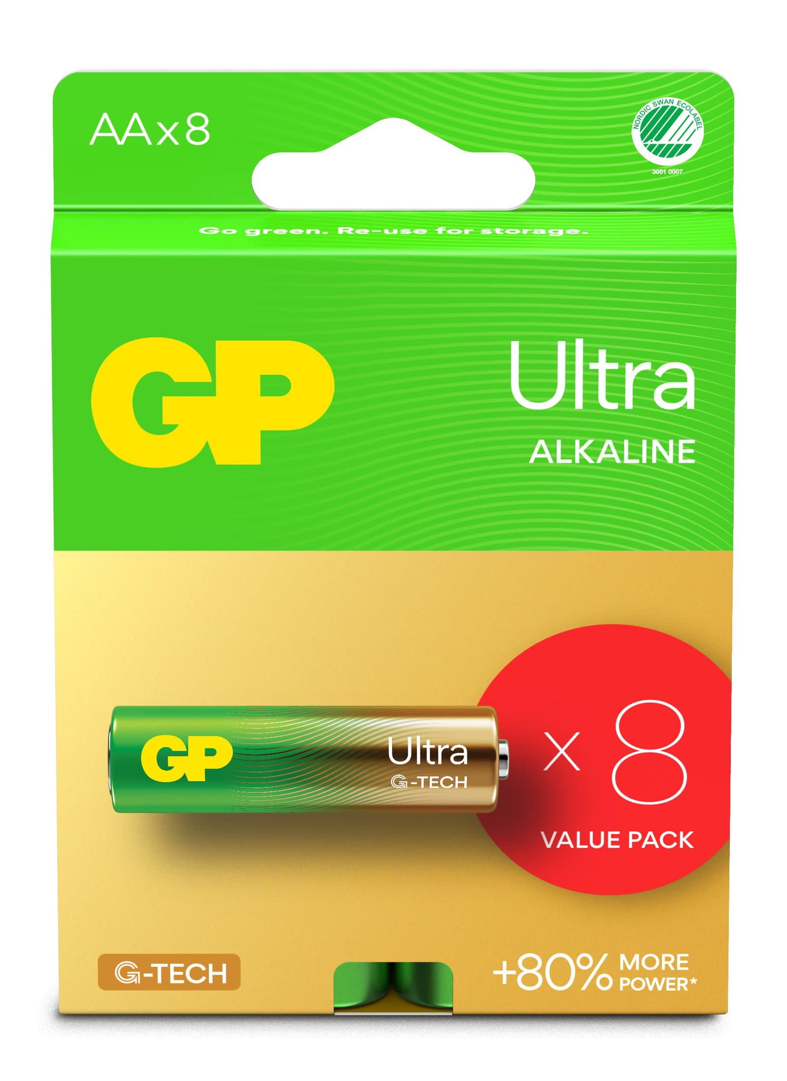 Confezione 8 Batterie GP Ultra Alcaline Stilo AA 15AU/LR6 - GP Batteries IC-GP151443