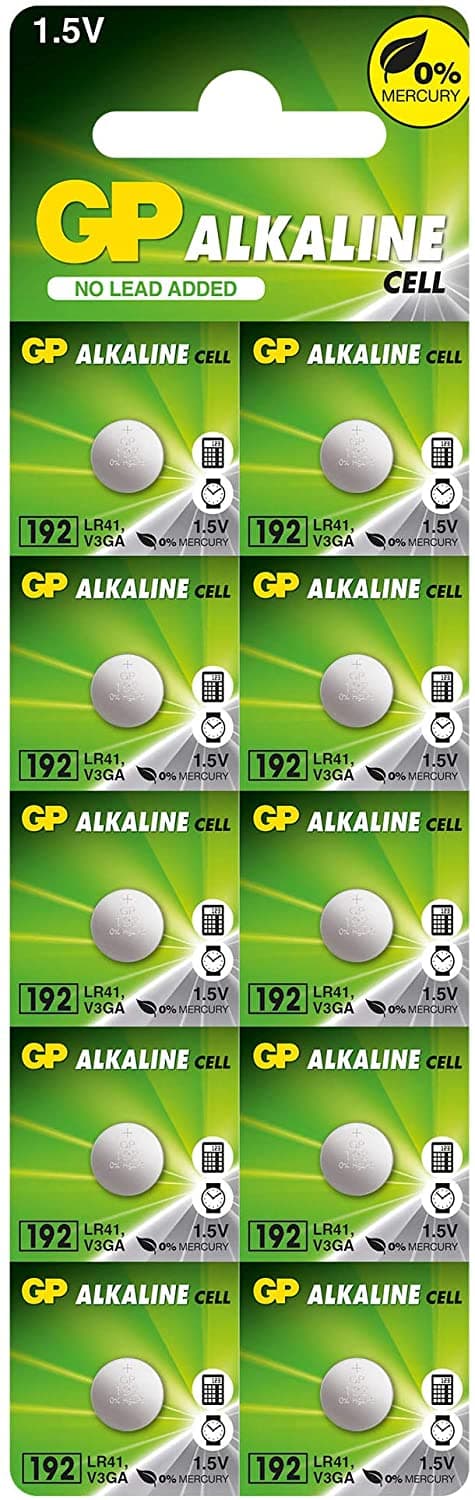Blister 10 Batterie Alcaline Specialistiche LR41 - GP Batteries IC-GP17168