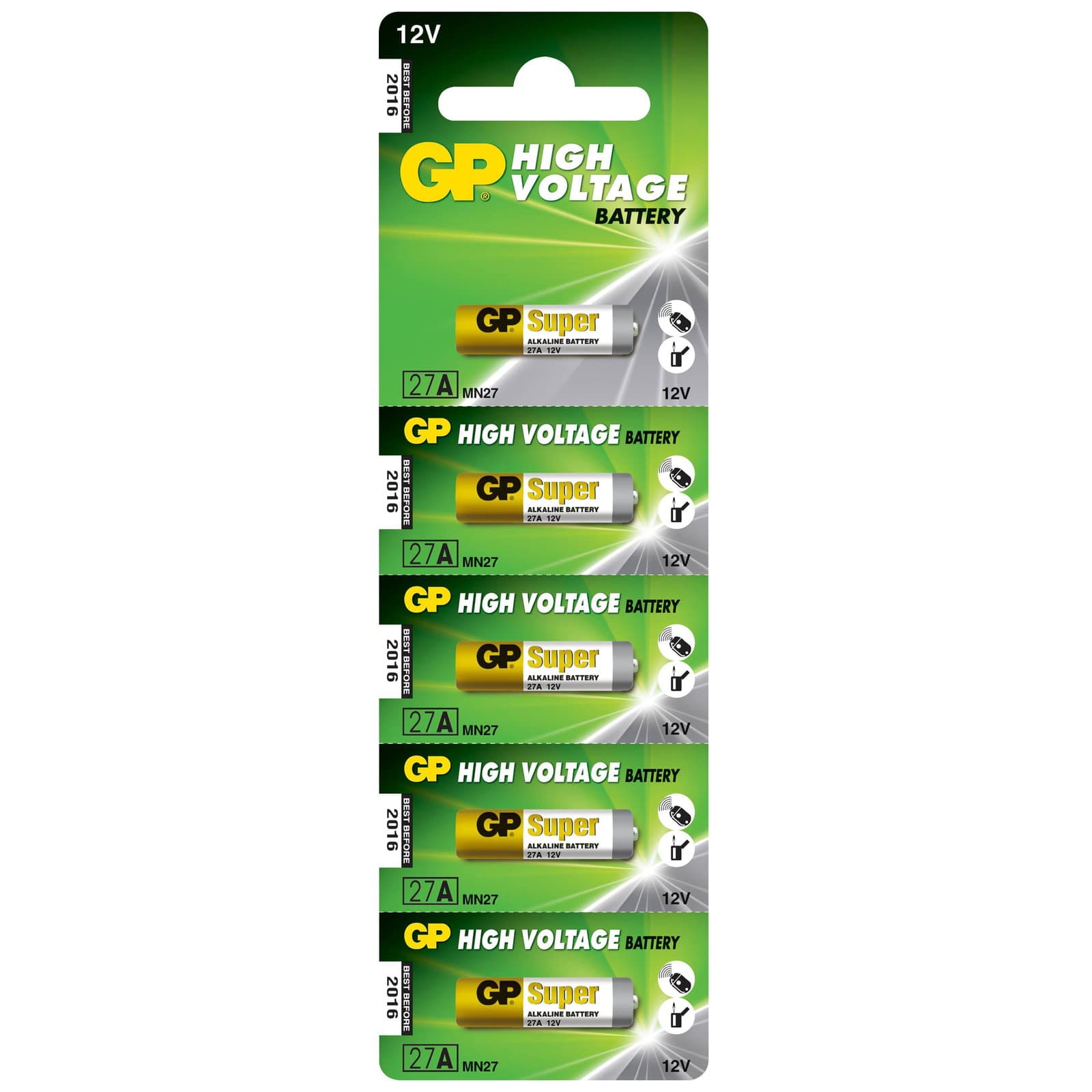 Blister 5 Batterie Alcaline Specialistiche 27A - GP Batteries IC-GP17736