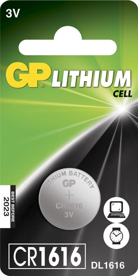 Blister 1 Batteria Litio a Bottone CR1616 - GP Batteries IC-GP2181