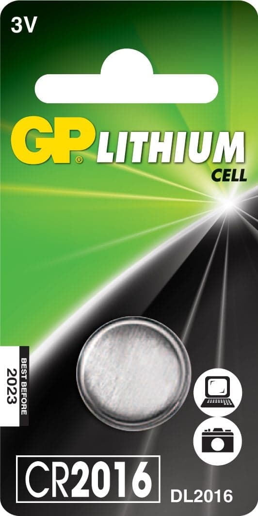 Blister 1 Batteria Litio a Bottone CR2016 - GP Batteries IC-GP2182