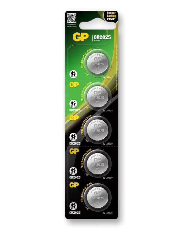 Blister 5 Batterie Litio a Bottone CR2025 - GP Batteries IC-GP2187