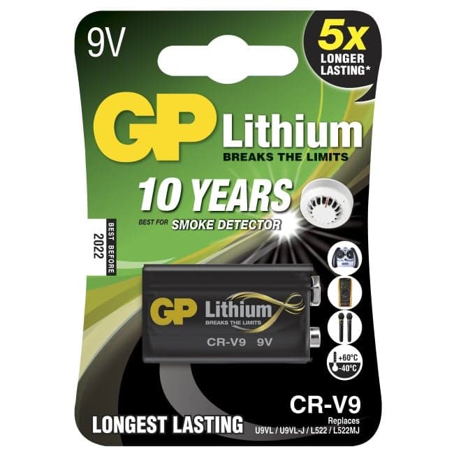 Blister 1 batteria litio 9V Longest Lasting - GP Batteries IC-GP255076