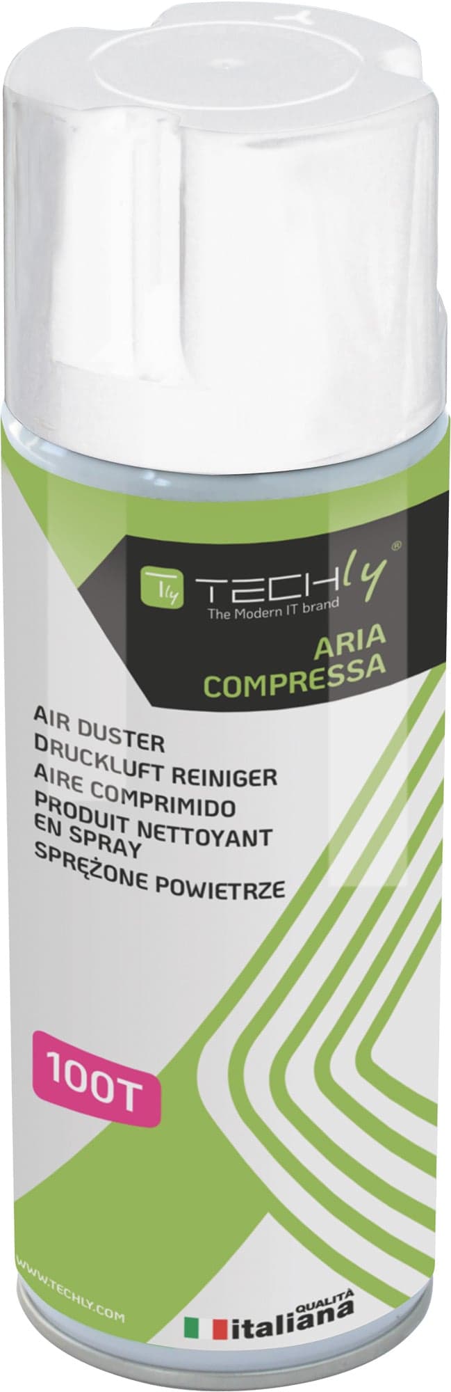 Bomboletta Aria Compressa Spray di Pulizia 400ml - Techly ICA-CA 100T