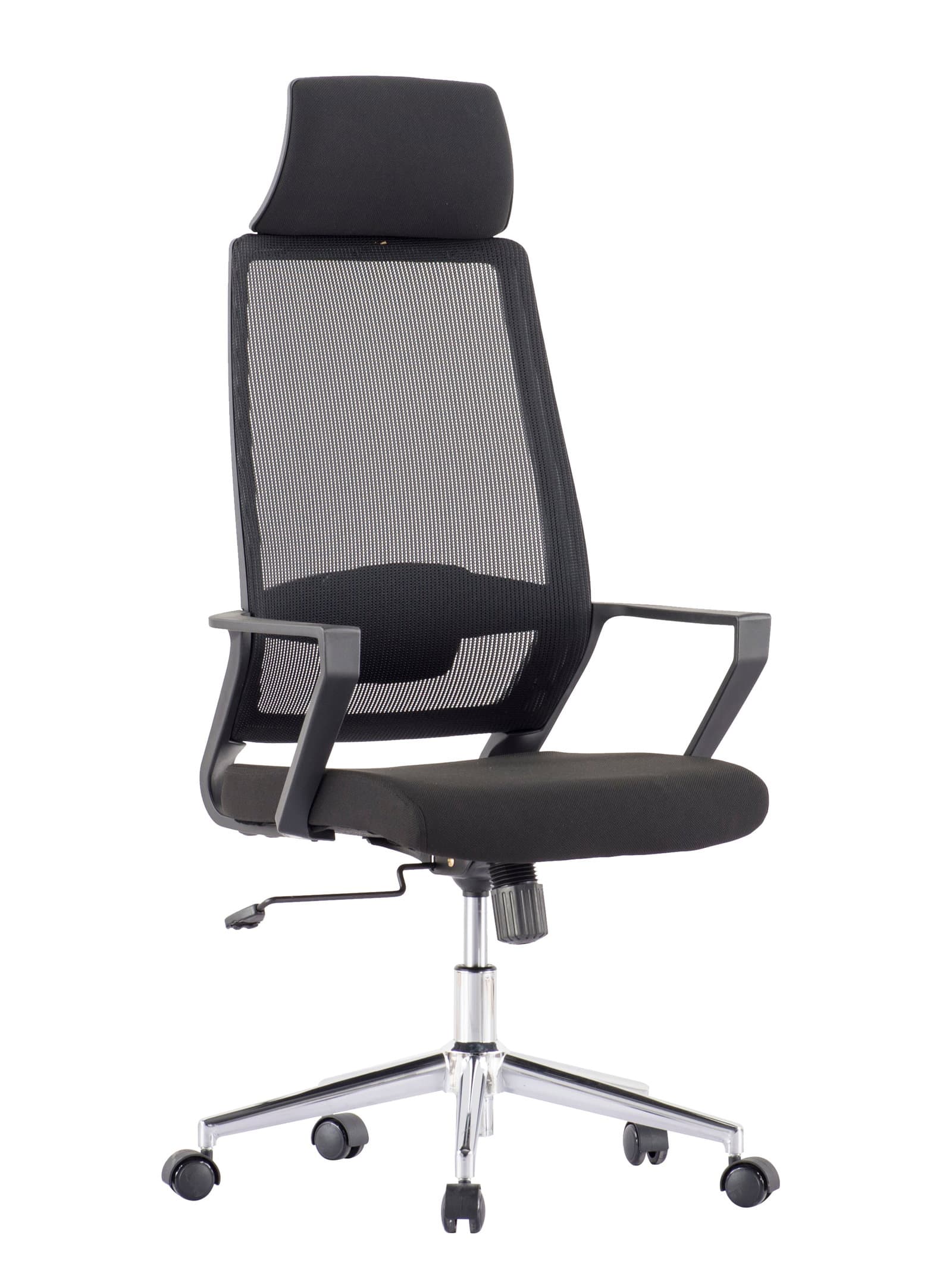 Sedia per Ufficio con Schienale Alto e Base Cromata Nero - Techly ICA-CT MCA033