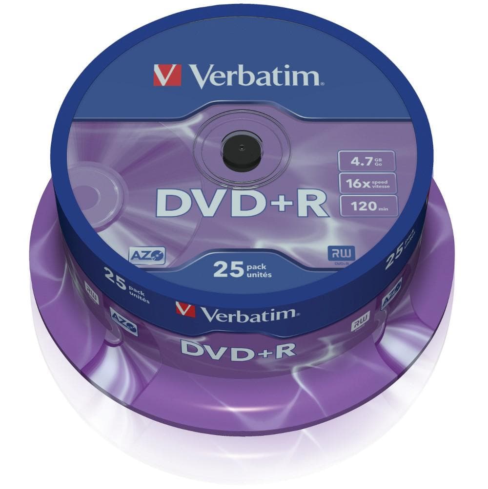 25 DVD+R 4.7GB 16x Matt Silver - Verbatim ICA-DVD-PIU25