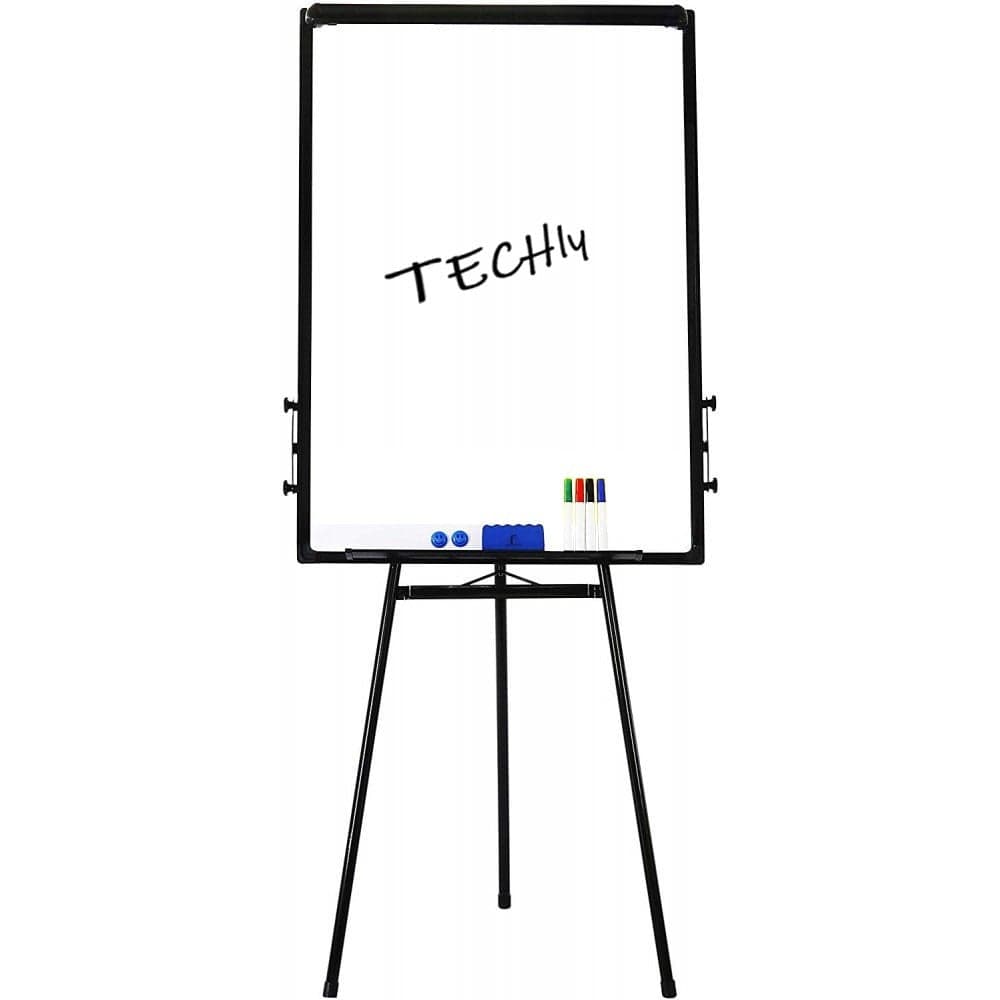 Lavagna Magnetica Flipchart 60x90 cm Altezza Regolabile con Cavalletto - Techly ICA-FP 602