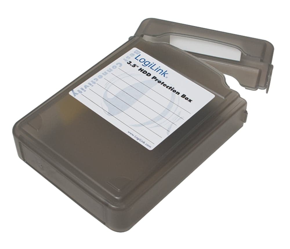 Scatola di protezione per HDD 3,5" nero trasparente - Logilink ICA-HD 35BKL