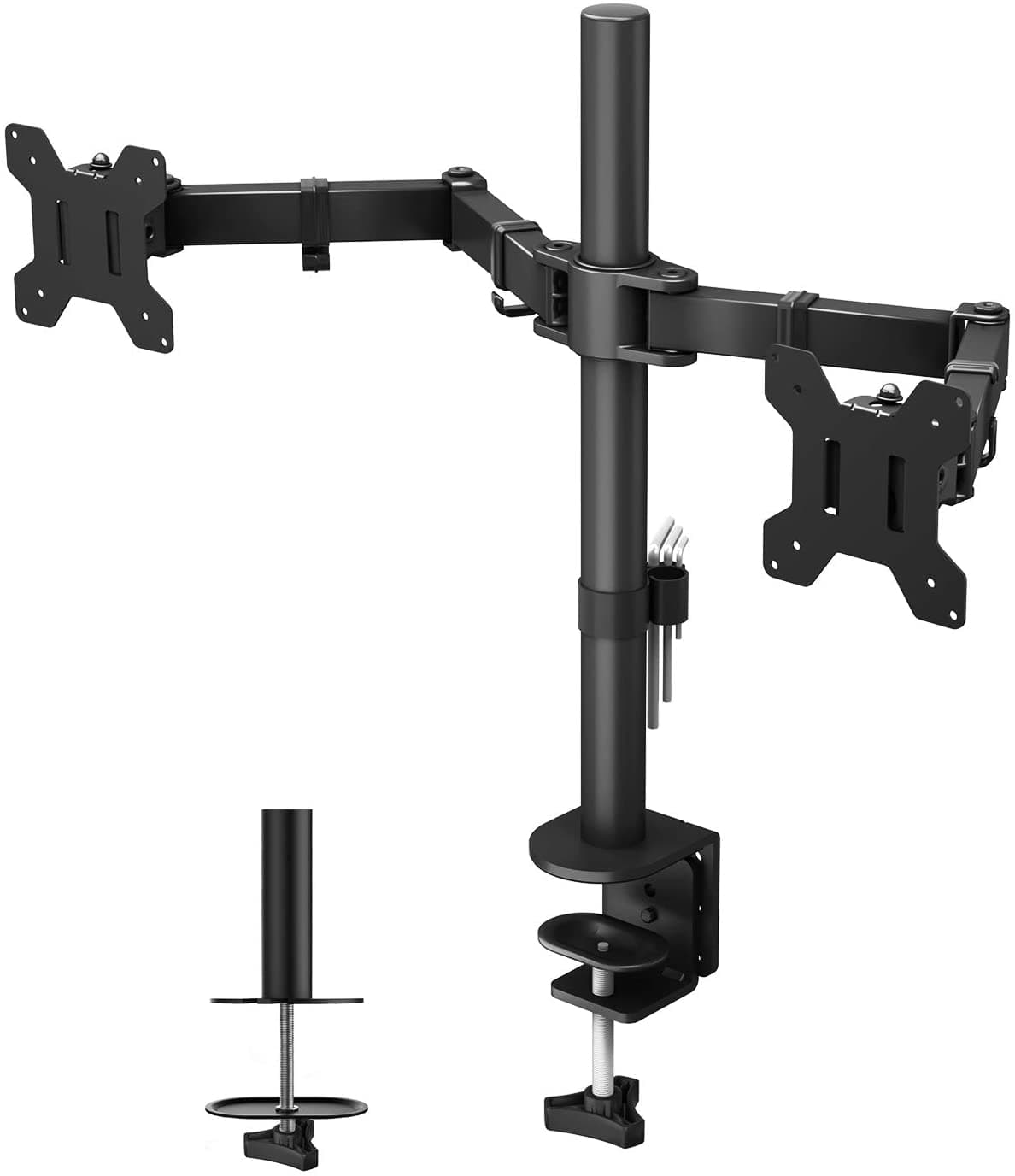 Supporto da scrivania per 2 monitor 13-27" VESA 75x75/100x100 mm - Techly ICA-LCD 382-D