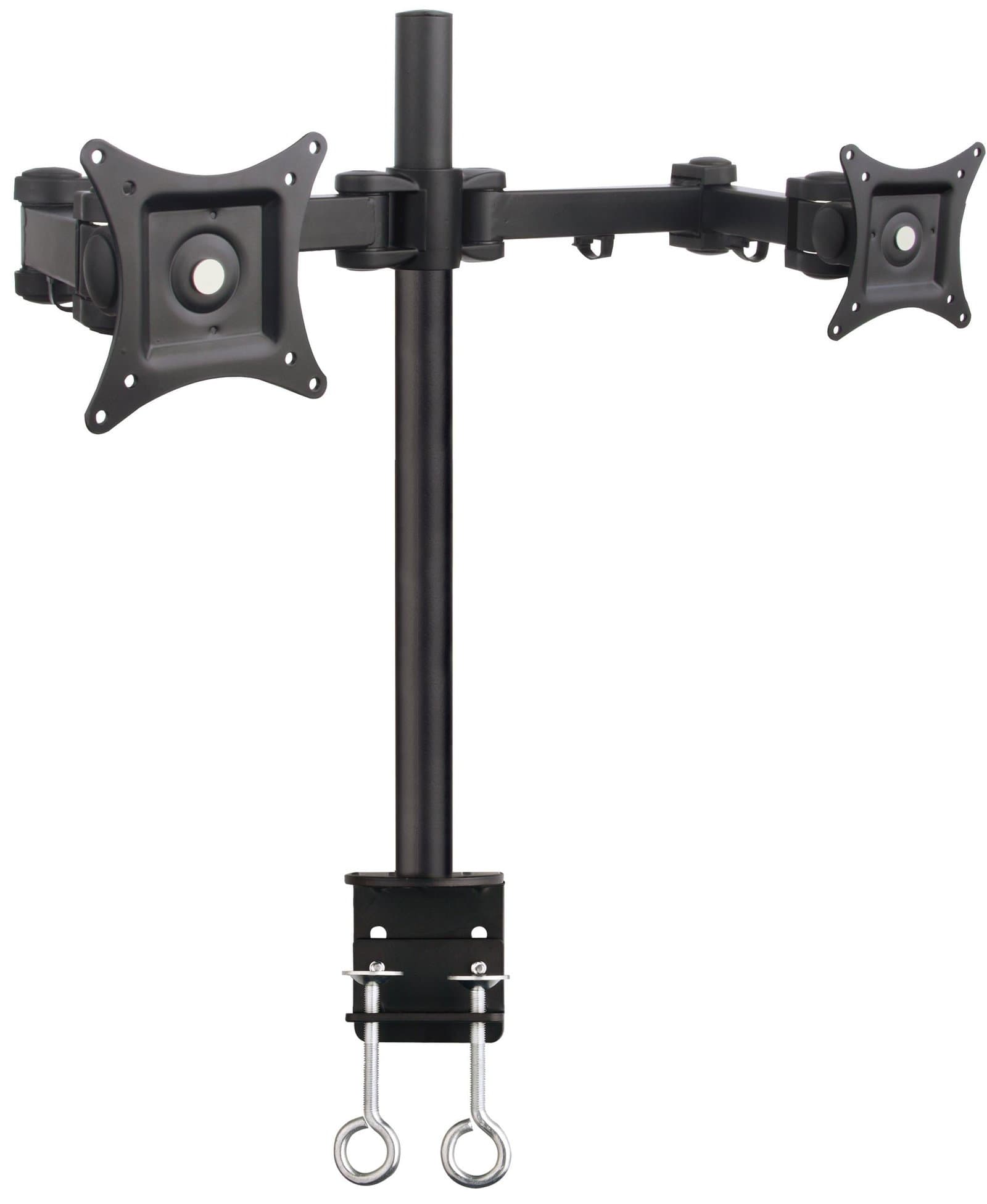Supporto da Scrivania per 2 Monitor 13-27" con Morsetto a C - Techly ICA-LCD 482-D