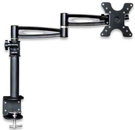 Supporto da Scrivania per Monitor 13-27" Braccio Lungo Inclinabile Nero - Techly ICA-LCD 502BK