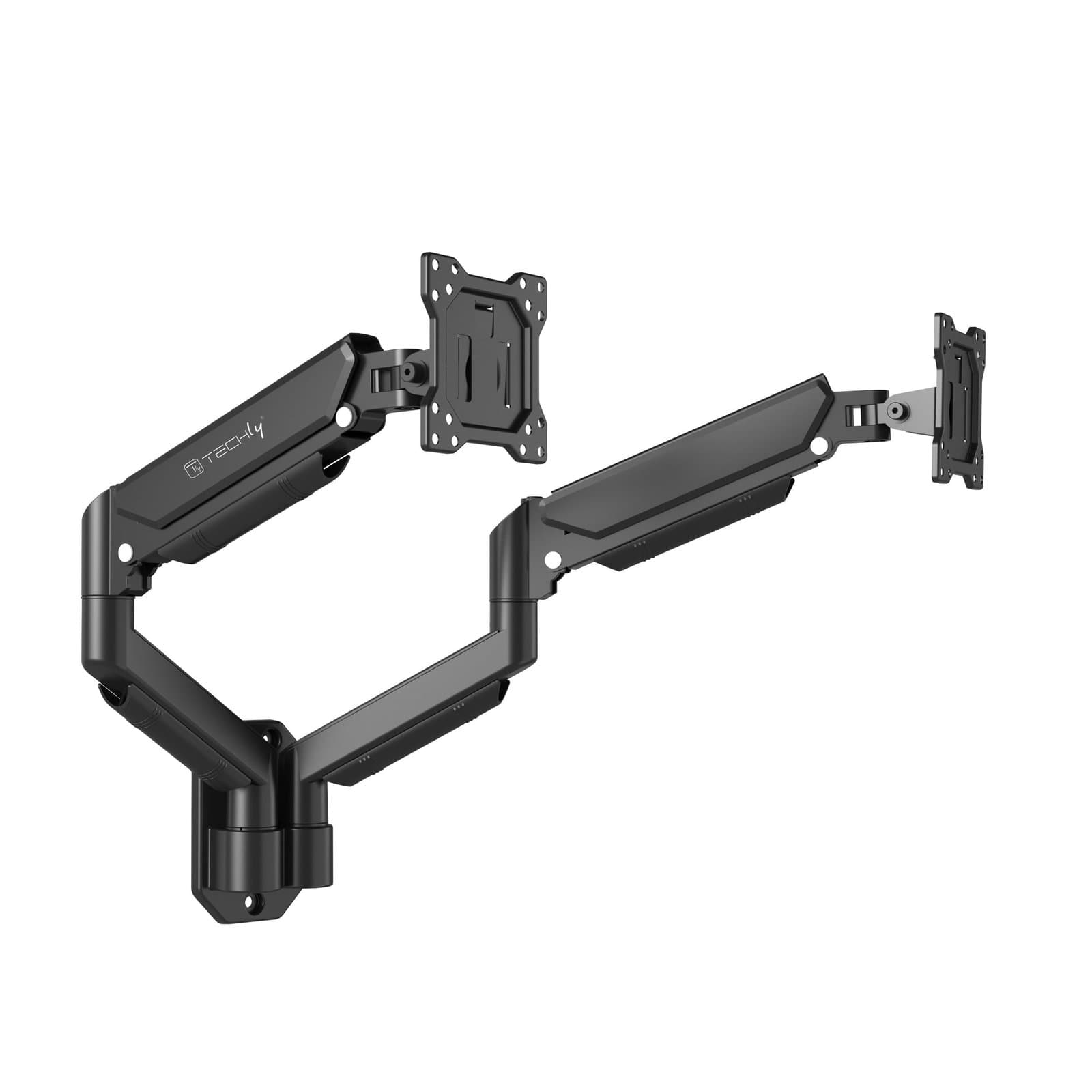Staffa a Muro con Molla a Gas per due Monitor 13-32'' - Techly ICA-LCD G17