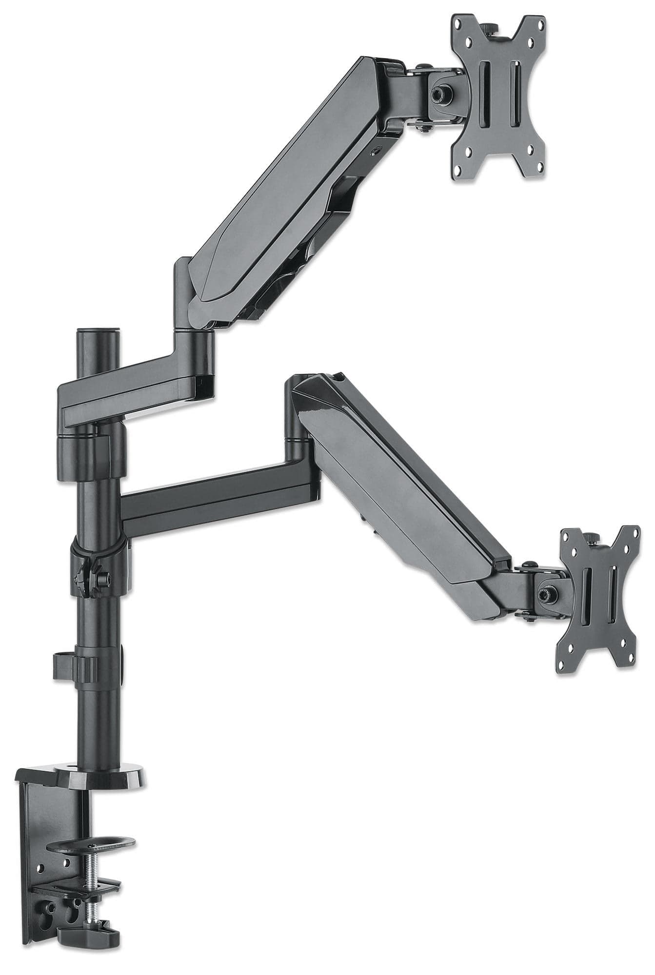 Supporto da Scrivania Doppio Monitor 17-32" con Molla a Gas Nero - Manhattan ICA-LCD G97MH
