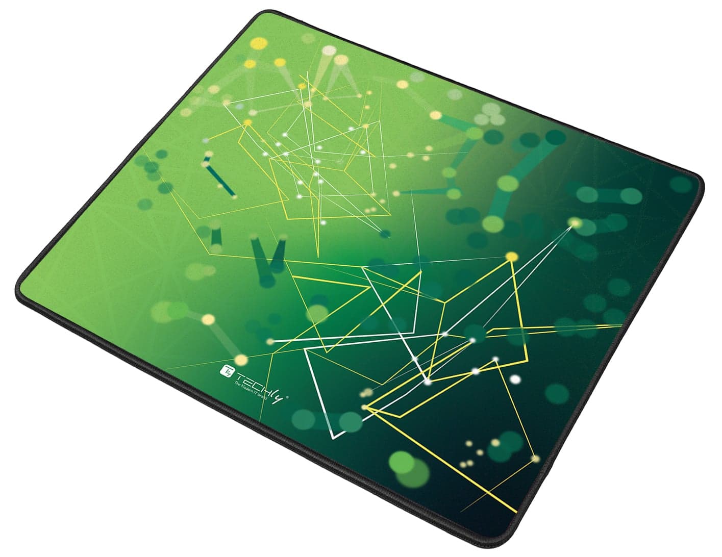 Tappetino Gaming Antiscivolo XL 450x400 mm Verde - Techly ICA-MP GLASS1