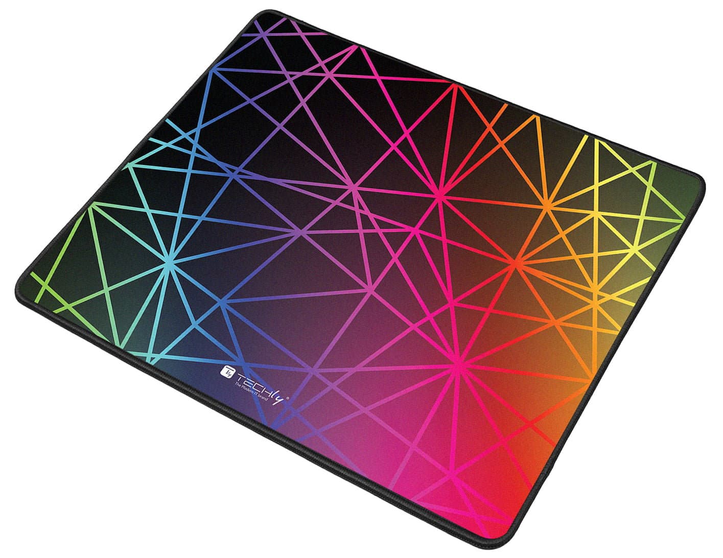 Tappetino Gaming Antiscivolo XL 450x400 mm Multicolor - Techly ICA-MP GLASS2
