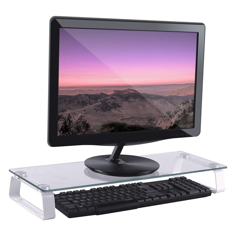 Stand da Scrivania per Monitor/Notebook in Vetro Trasparente - Logilink ICA-MS 062