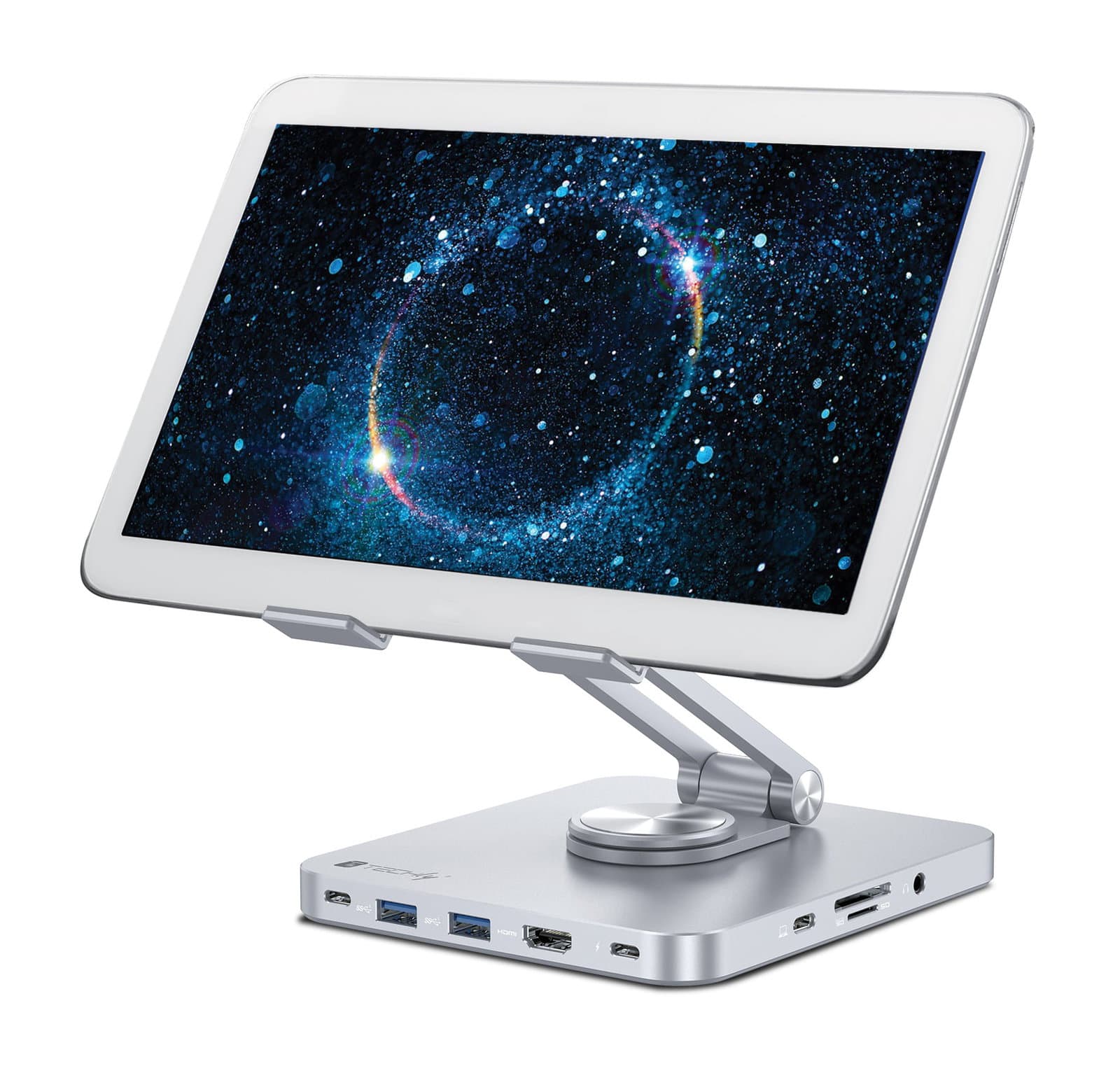 Supporto per Tablet Hub Docking Station USB-C 8 in 1 - Techly ICA-TBL DOCK81