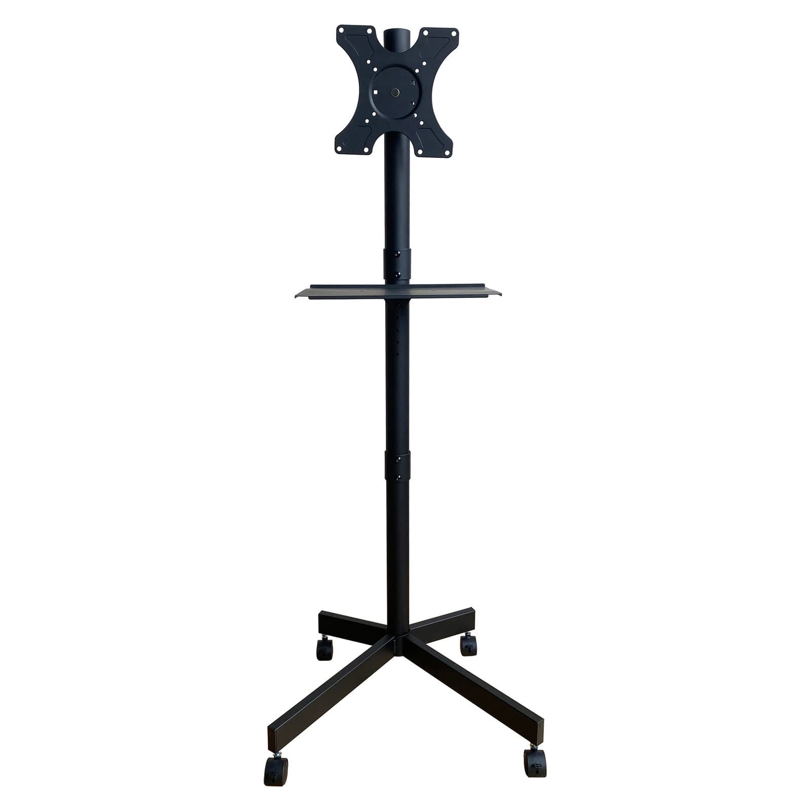 Supporto a Pavimento per TV con Mensola e Base Compatta Salva Spazio - Techly ICA-TR201