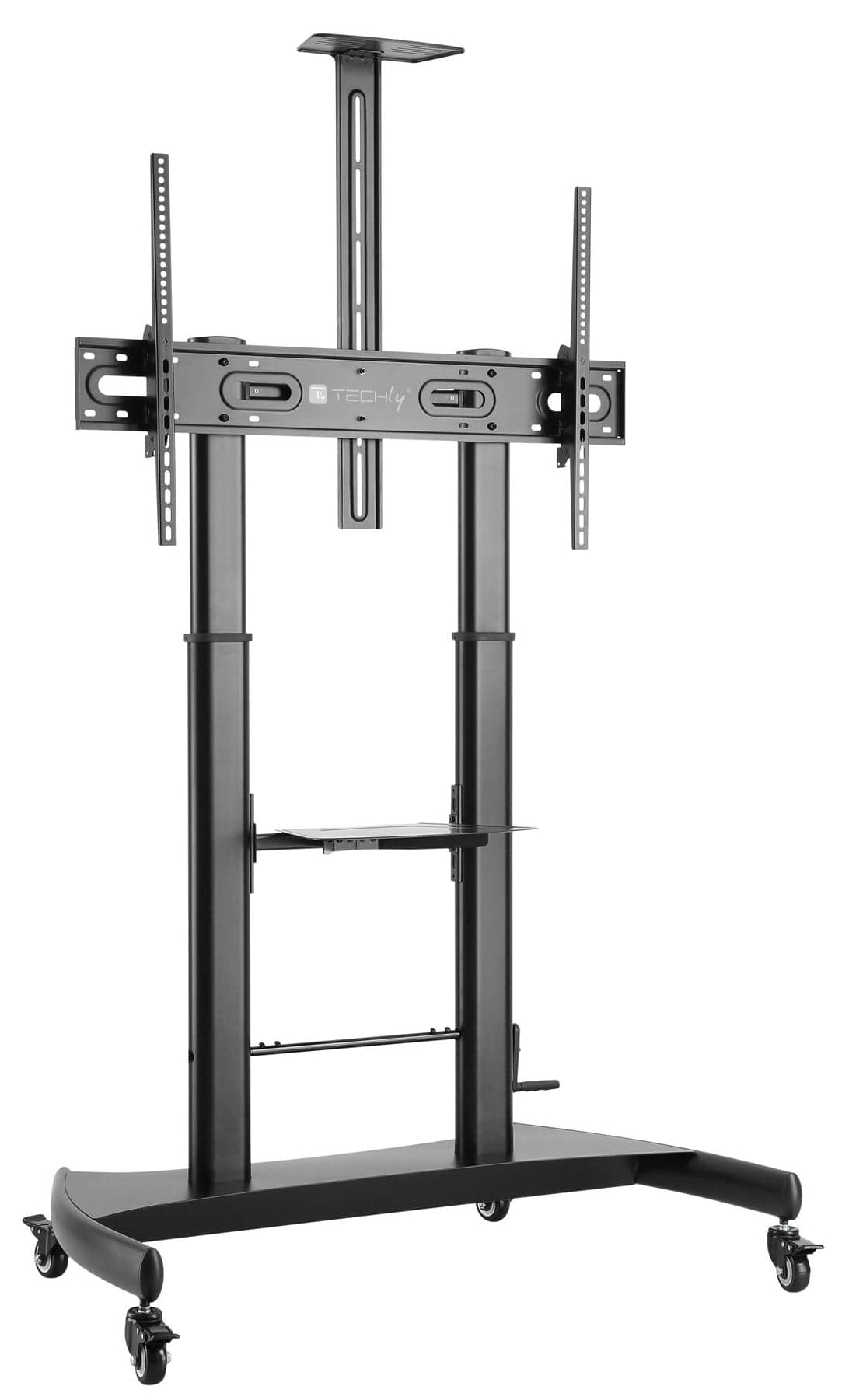 Supporto a pavimento per TV con regolazione manuale altezza, in acciaio, per TV da 60'' a 100'' - Techly ICA-TR36