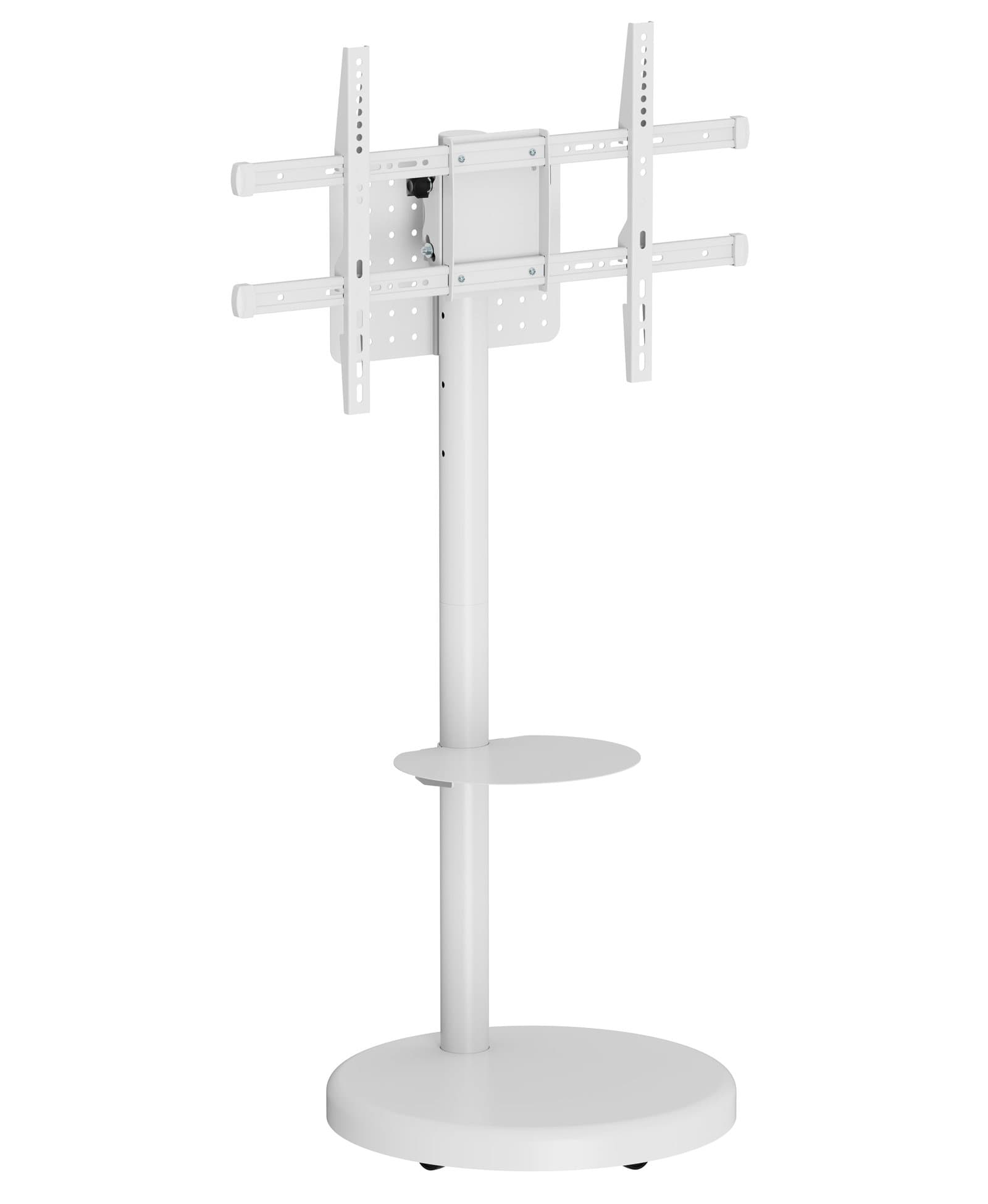 Supporto a Pavimento con Mensola Trolley TV LCD/LED/Plasma 37-86" Bianco - Techly ICA-TR55