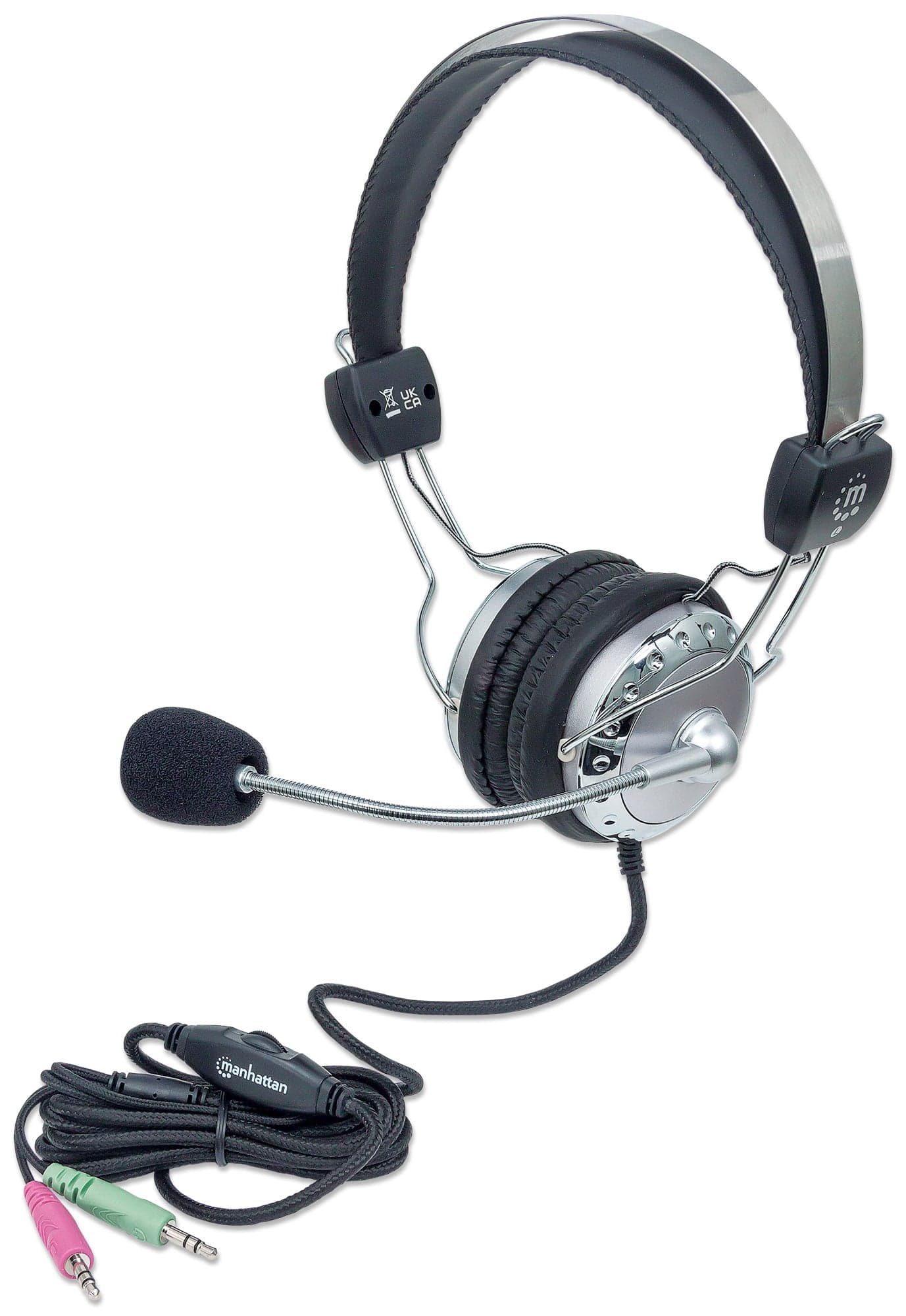Cuffia Stereo con Microfono con Asta Flessibile - Manhattan ICC SH-517