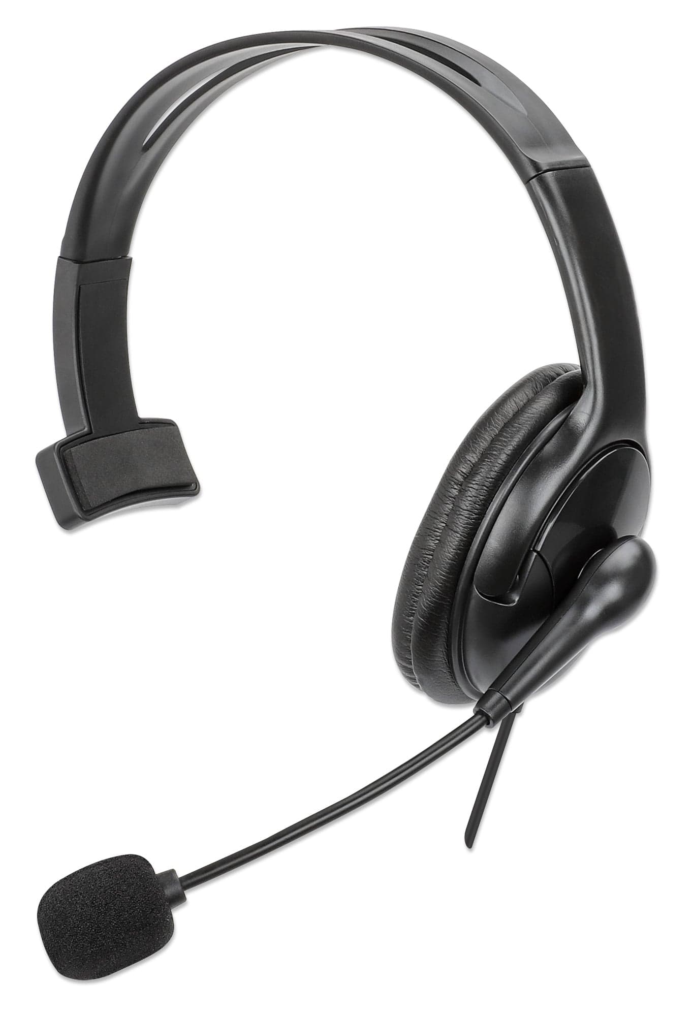 Cuffia Mono USB con Microfono Reversibile Cavo 2m - Manhattan ICC SH-849U