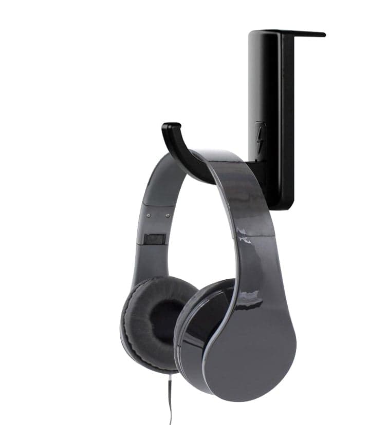 Supporto cuffie adesivo universale per monitor e scrivania, nero, 2 pezzi - Techly ICC SH-HANGTY