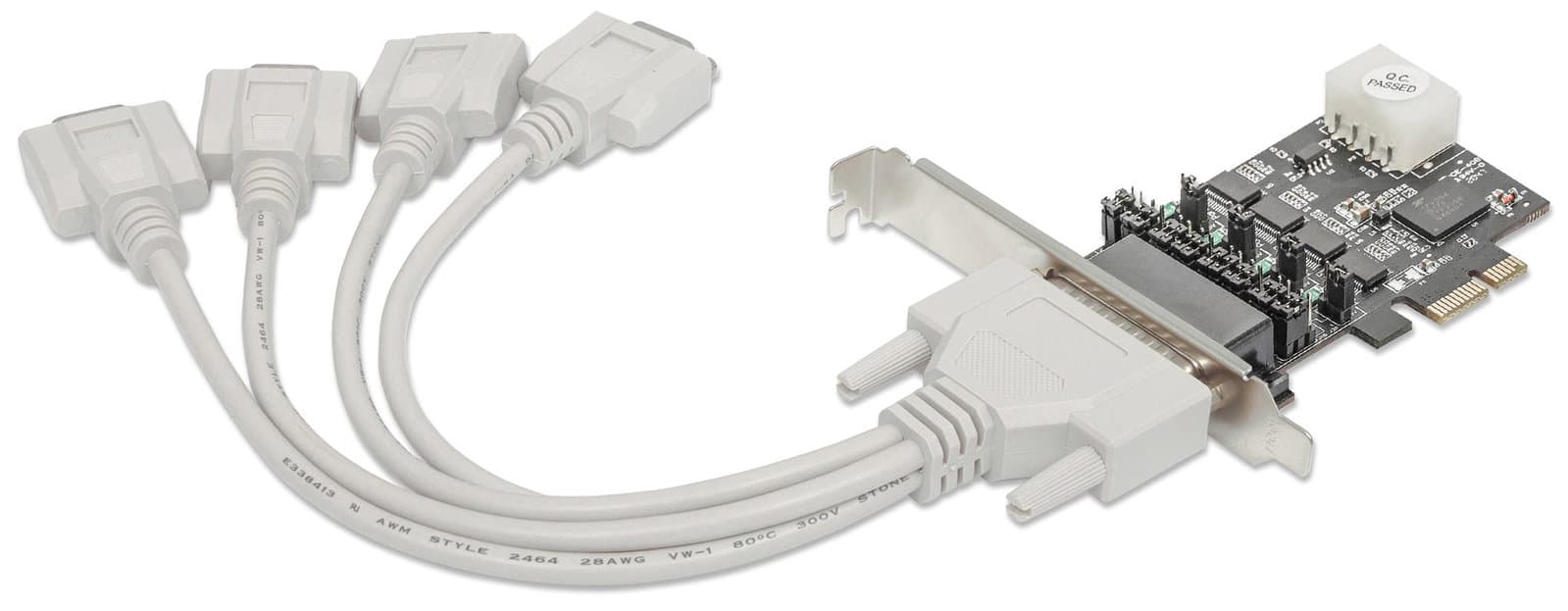 Scheda PCI Express 4 Porte DB9 RS-232 - Manhattan ICC X-PCI-4SER2M