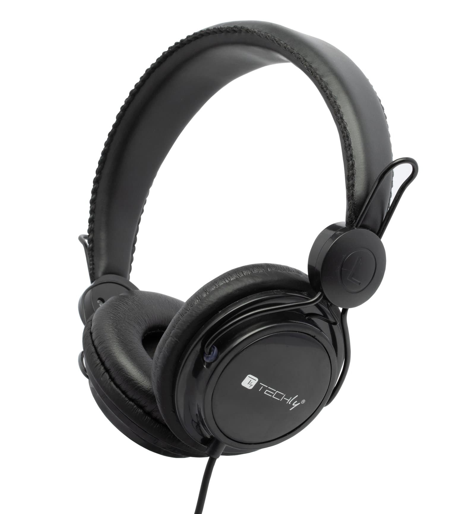 Cuffia Stereo con Auricolari ed Archetto Imbottiti - Techly ICC-HS736TY