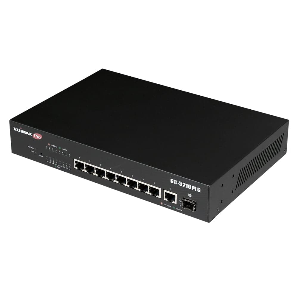 Smart Switch Web 10 Porte Gigabit PoE+ 1 Porta SFP - Edimax ICE-GS5210PLG