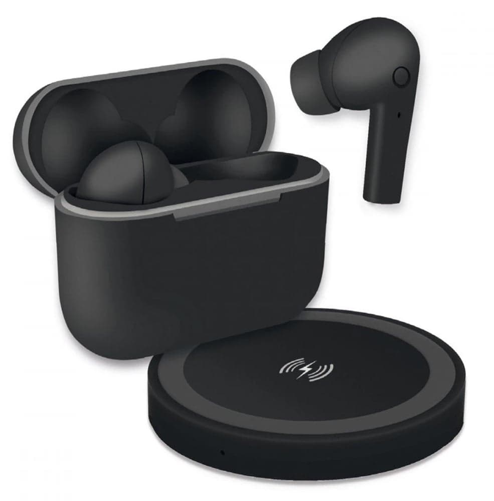 Cuffie Auricolari TWS Jive con Custodia di Ricarica USB-C e Pad Induzione Nero - Fontastic ICFT-261411