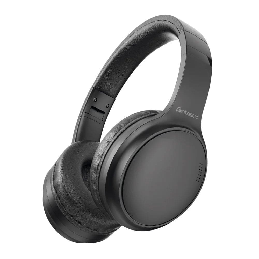 Cuffie stereo wireless pieghevoli con microfono ANC nero - Fontastic ICFT-263286