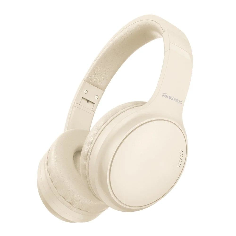 Cuffie stereo wireless pieghevoli con microfono ANC beige - Fontastic ICFT-263378