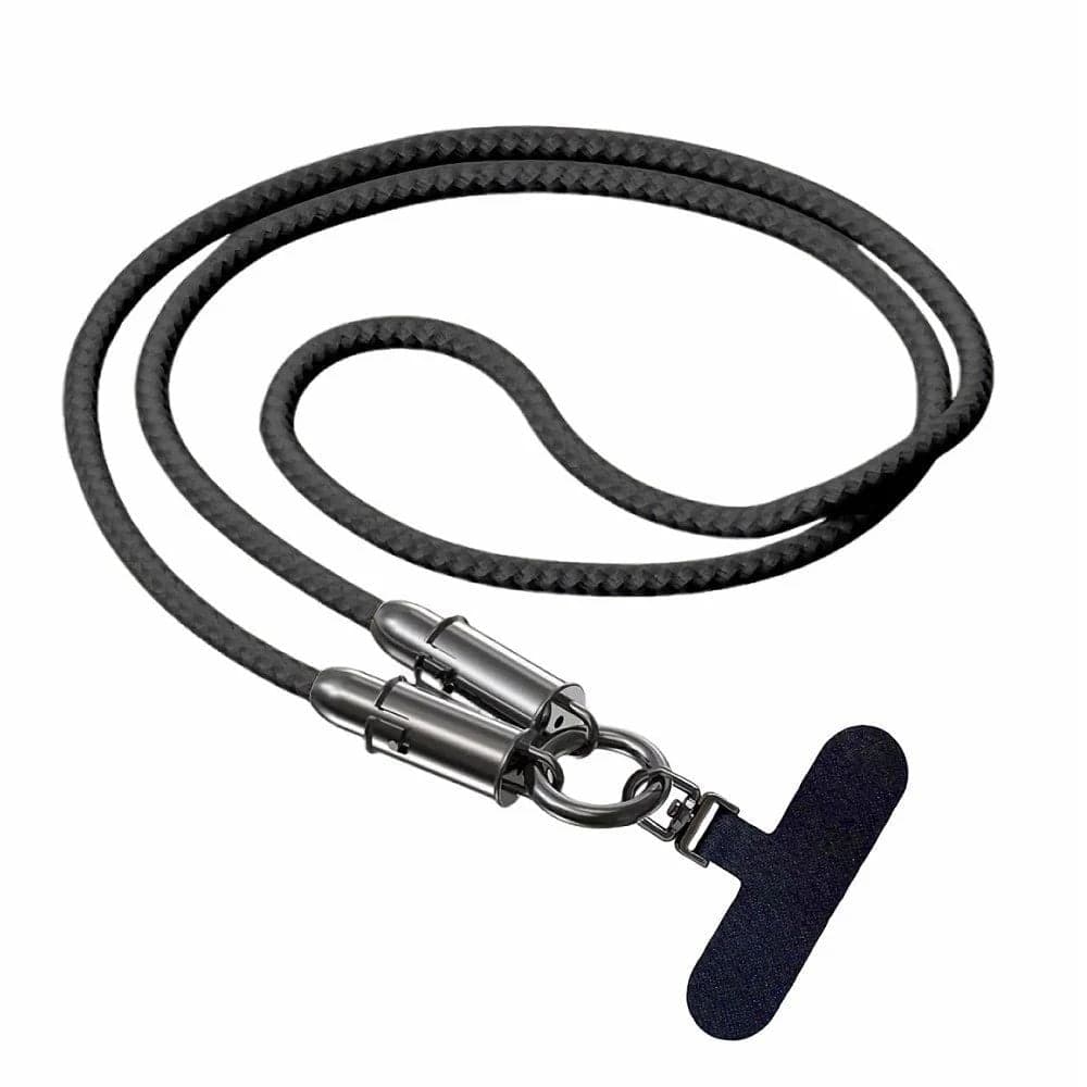 Cavo USB-C Maschio Maschio con Lanyard Integrato 60W PD Nylon e Alluminio, Nero - Fontastic ICFT-265525