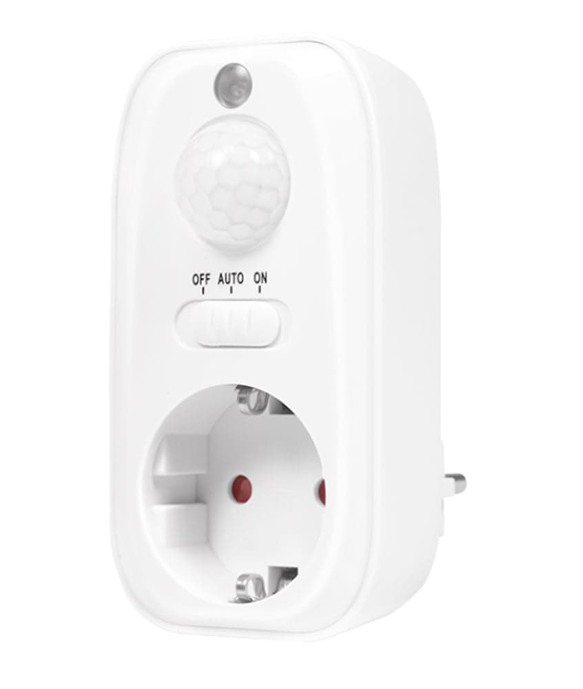 Adattatore Presa con Rilevatore di Movimento PIR 1x CEE 7/3 IP20 - Logilink ICLLE006MOT