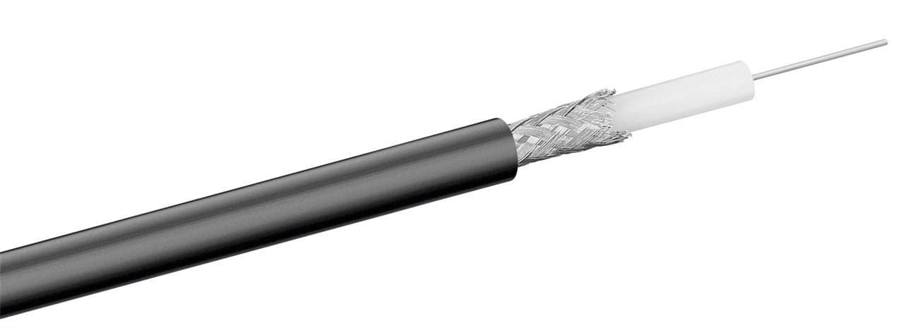 Cavo Coassiale Ethernet RG58 50 Ohm Schermato 100m - Goobay ICOAX58-0100