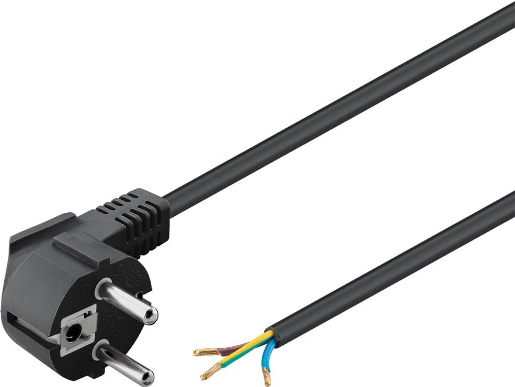 Cavo alimentazione con spina Schuko angolata 1,5m - Goobay ICOC 01-NC-B/A