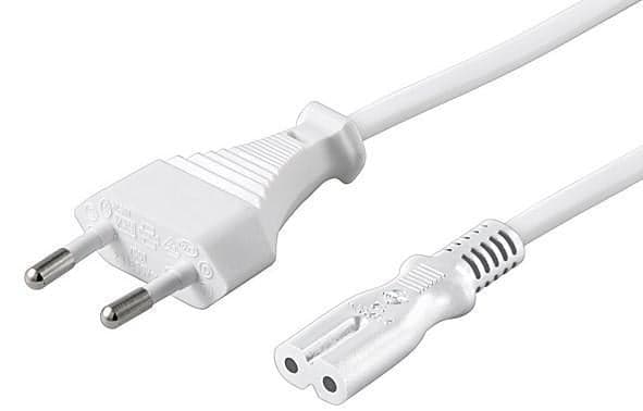 Cavo Alimentazione C7 a Spina Italiana 3,0m Bianco - Goobay ICOC 02-NC-IT3W