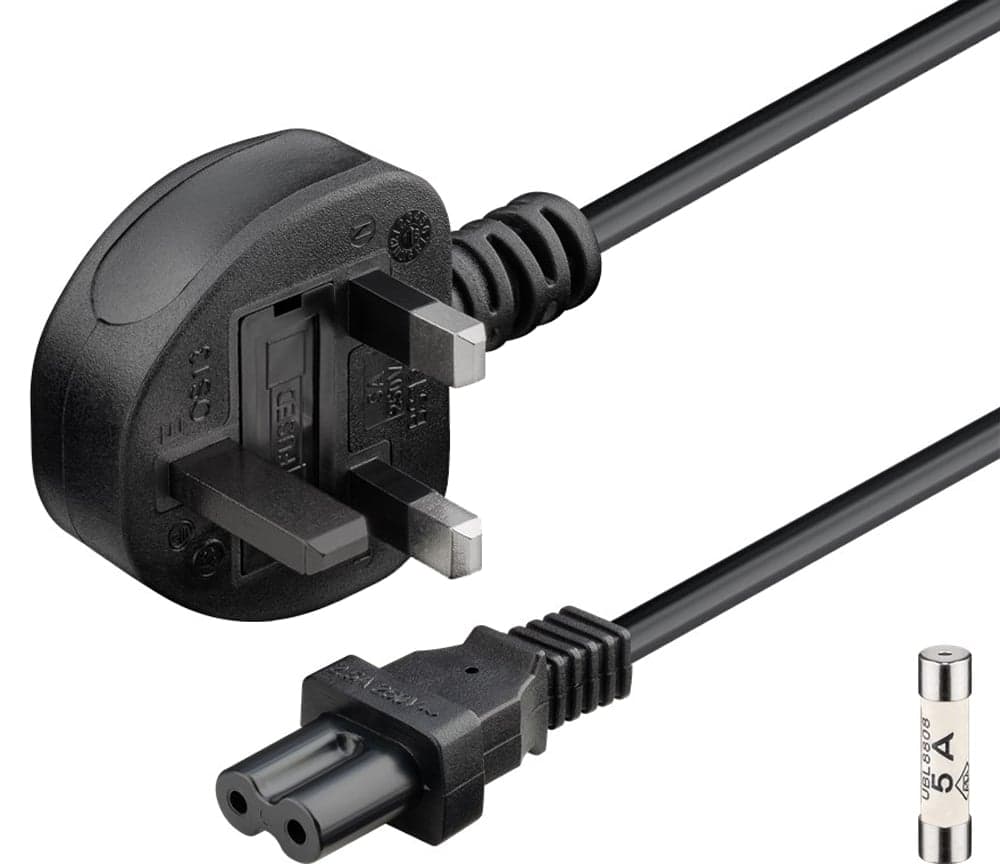 Cavo Alimentazione C7 a Spina Inglese UK - Goobay ICOC 02-NC/UK