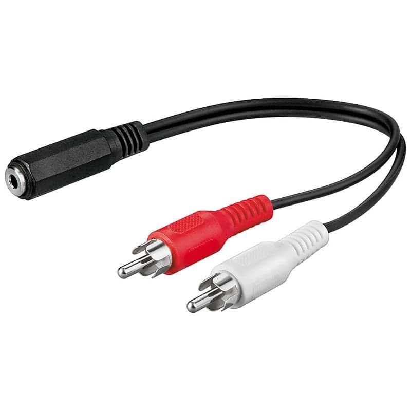 Cavo Stereo Jack 3.5 mm Femmina a 2x RCA Maschio 0,20m - Goobay ICOC 020-NC-15